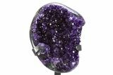 Amethyst Geode With Metal Stand - Uruguay #306942-1